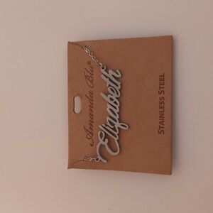 Amanda Blu Stainless Steel "Elizabeth" Name Necklace